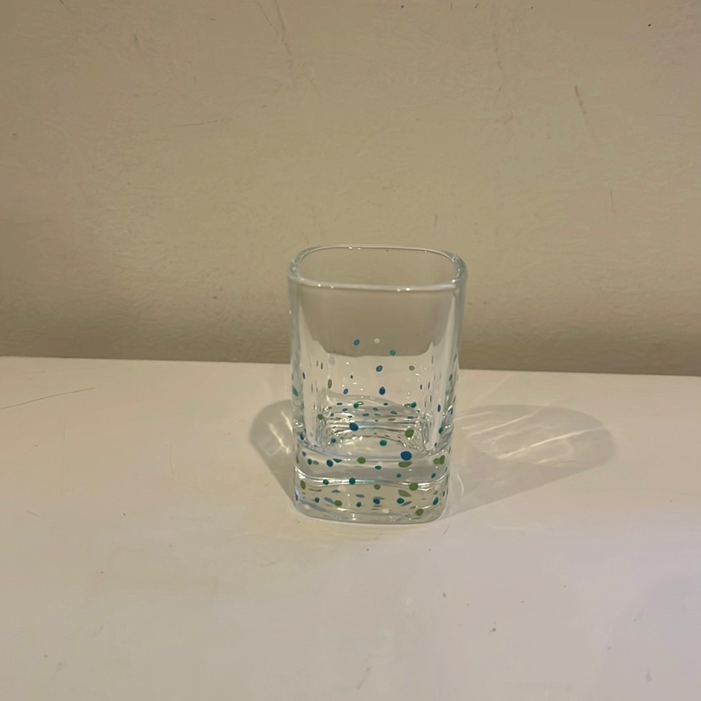 Custom Colored Dots Shot Glass